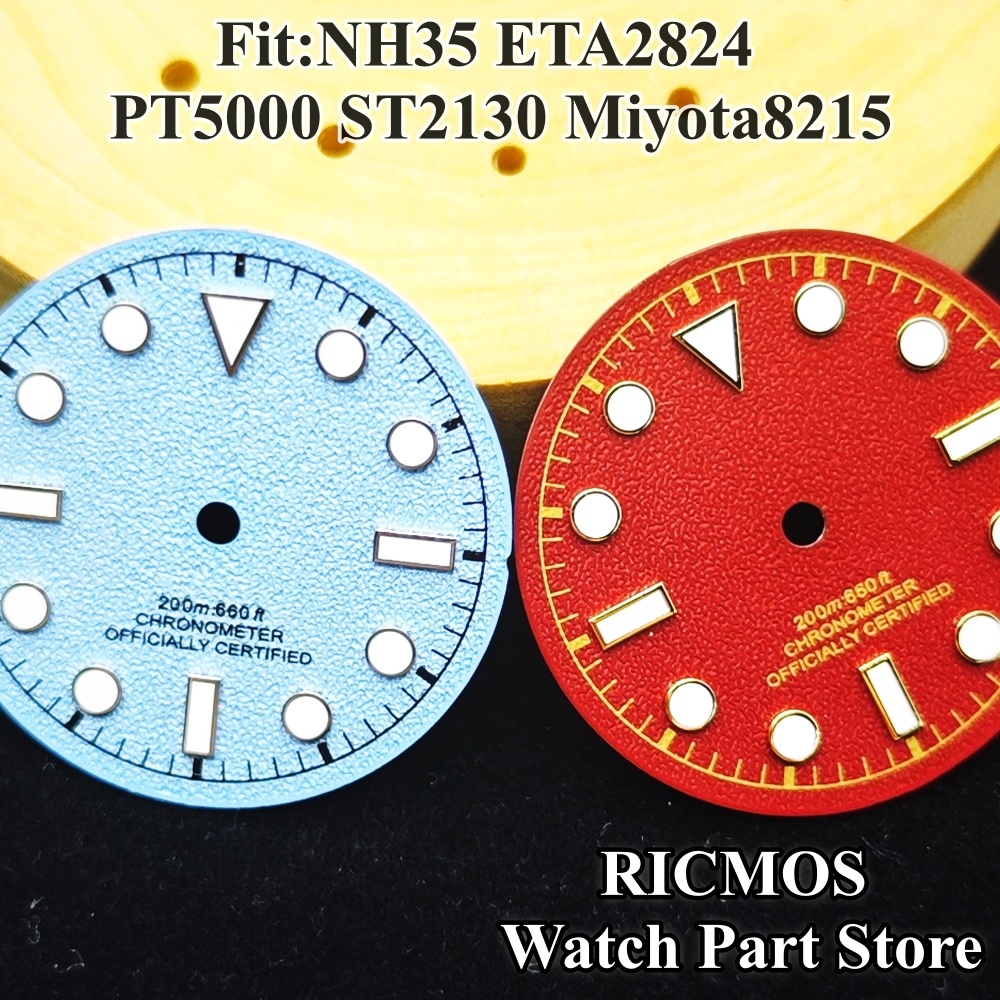 Luminous Dial Face - NH35 28.5mm Spark Pattern Watch Dial