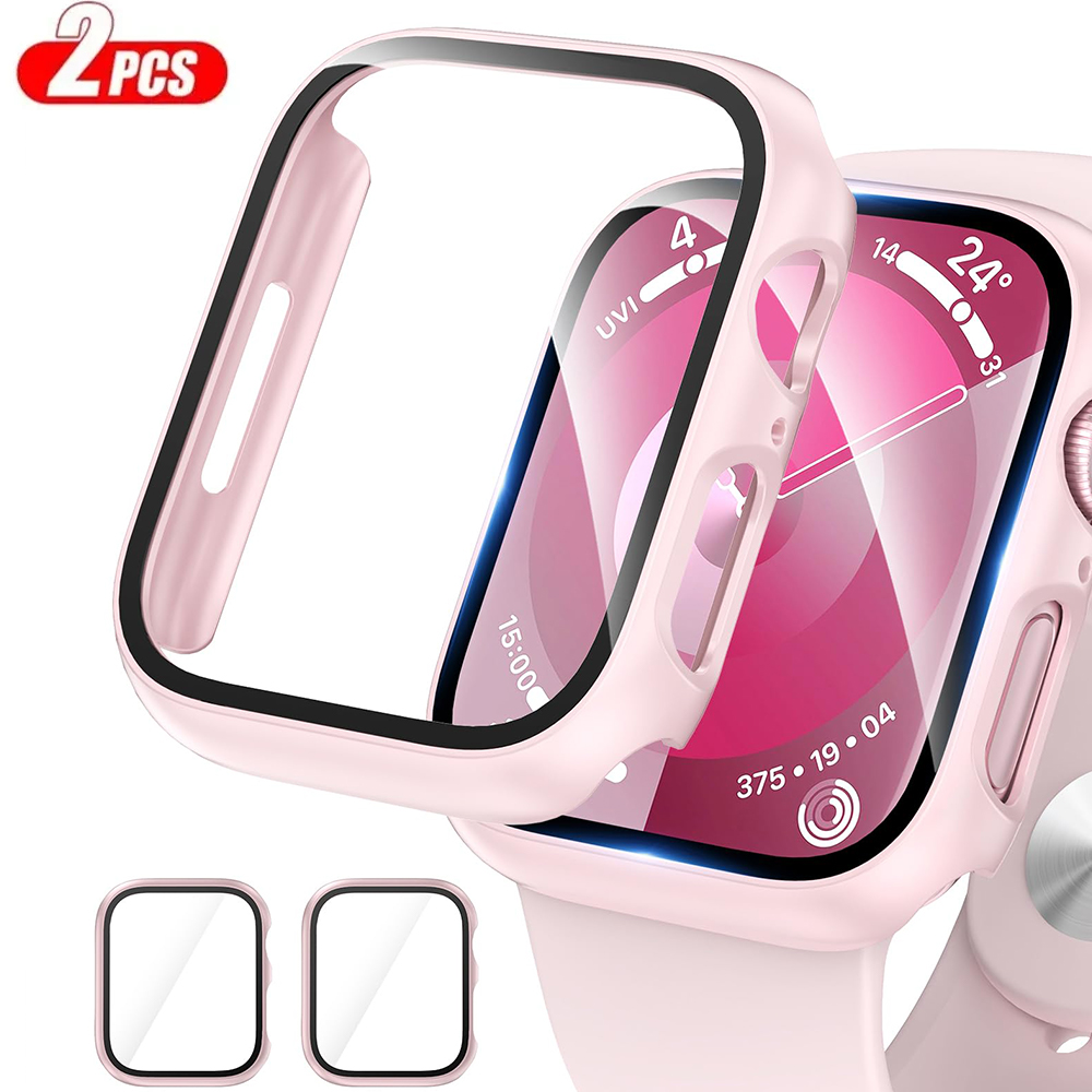Iwatch Smartwatch Series 7 - 2Pcs Tempered Glass+cover For Apple Watch