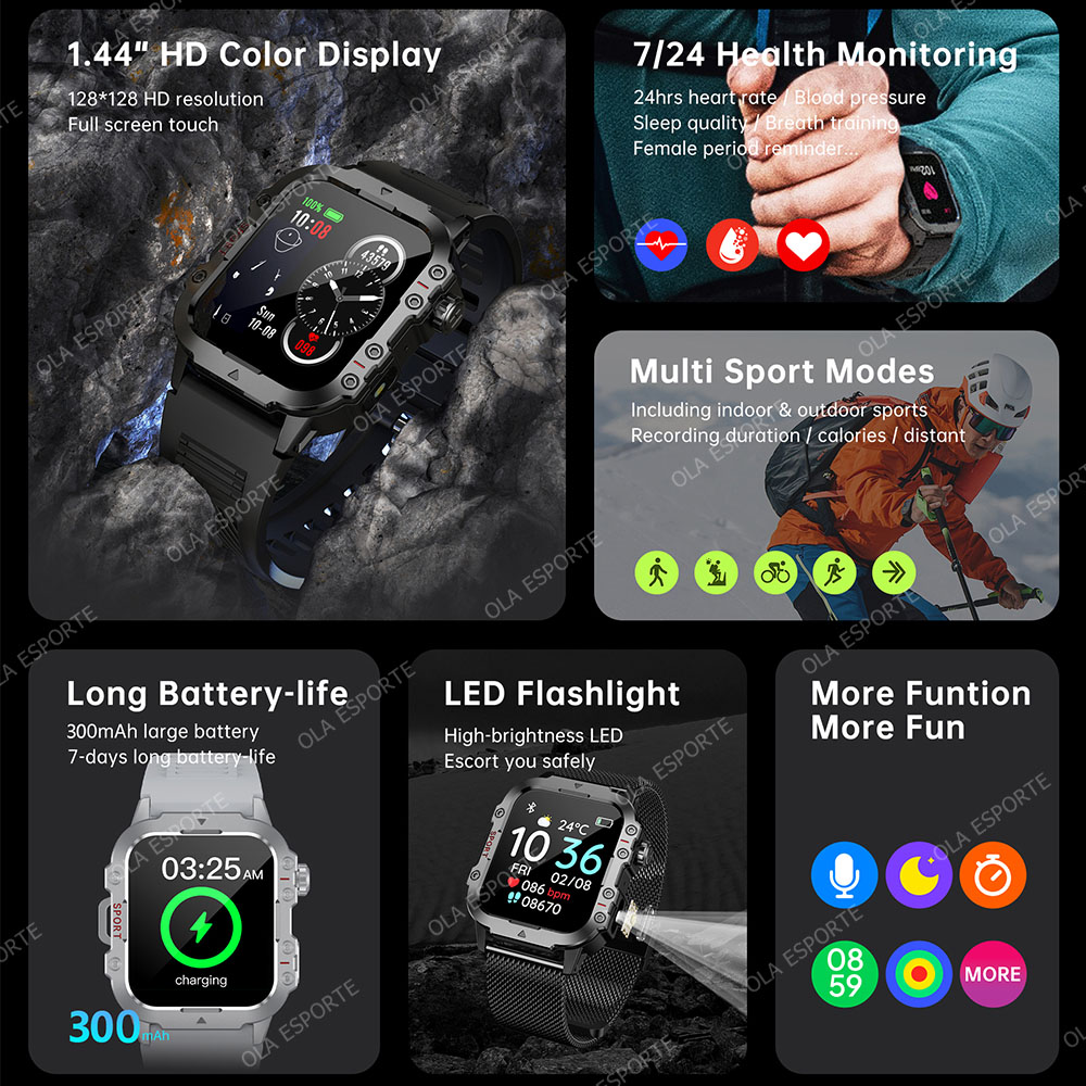 2026 New Rugged Military GPS S - Smartwatch Rugged Watches For Men review and price