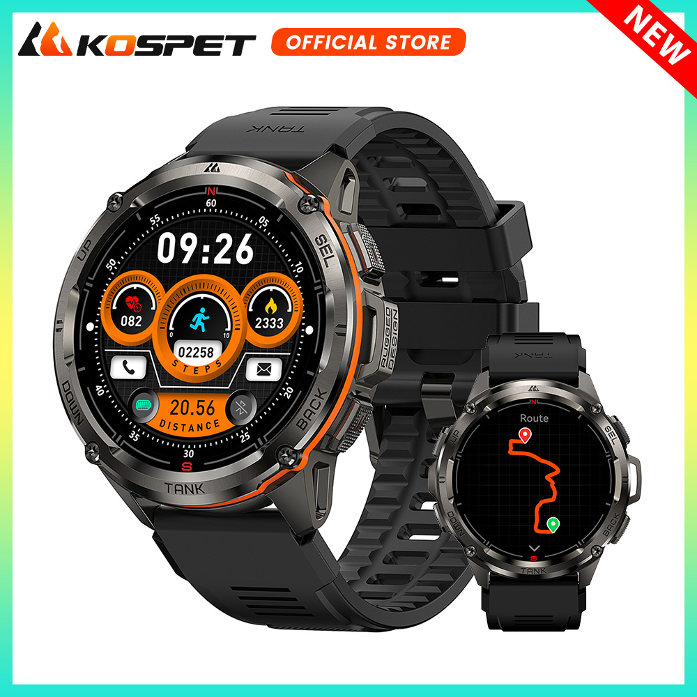 KOSPET TANK T3 Ultra Rugged GP - Smartwatch Rugged Watches For Men review and price