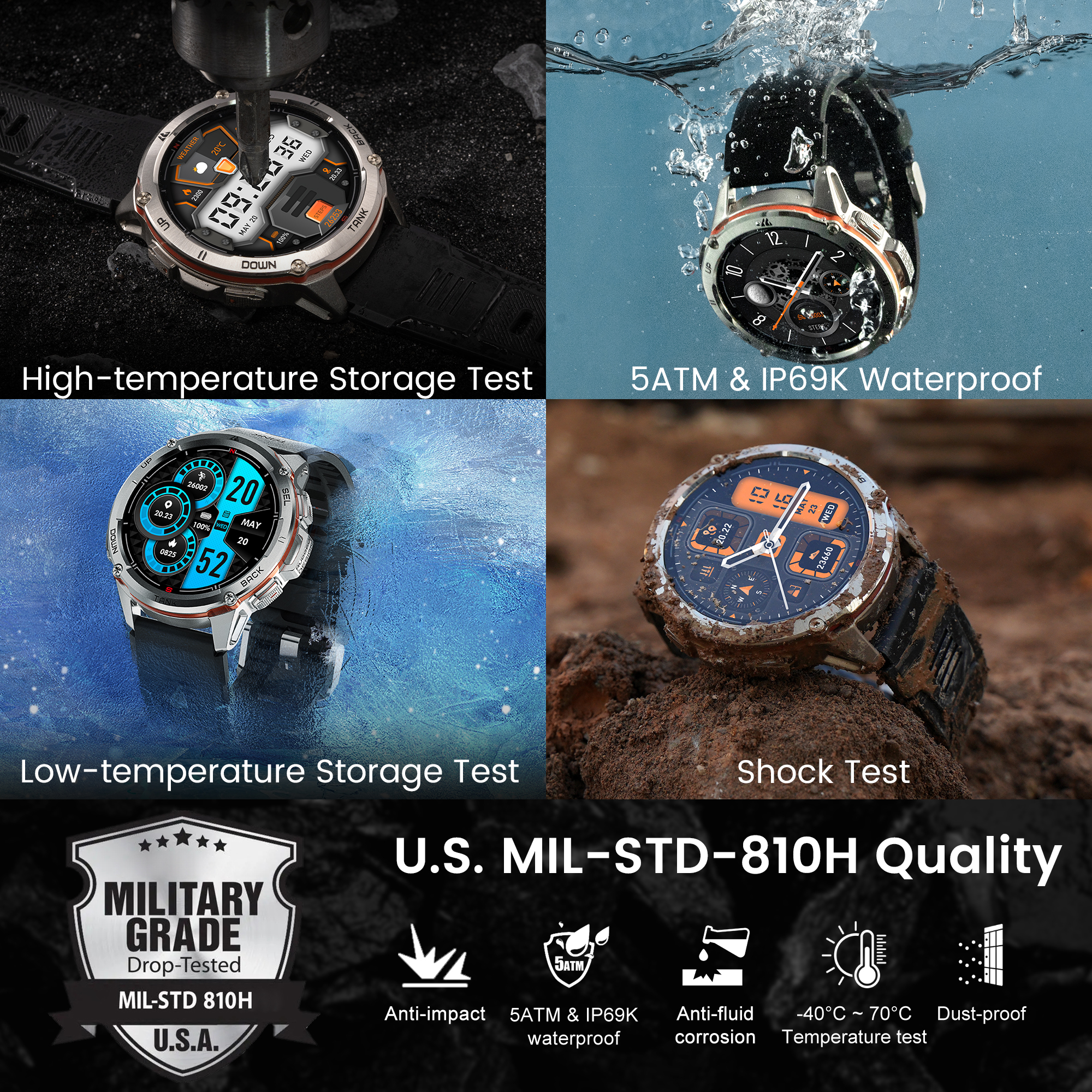 KOSPET TANK T3 Ultra Rugged GP - Smartwatch Rugged Watches For Men review and price