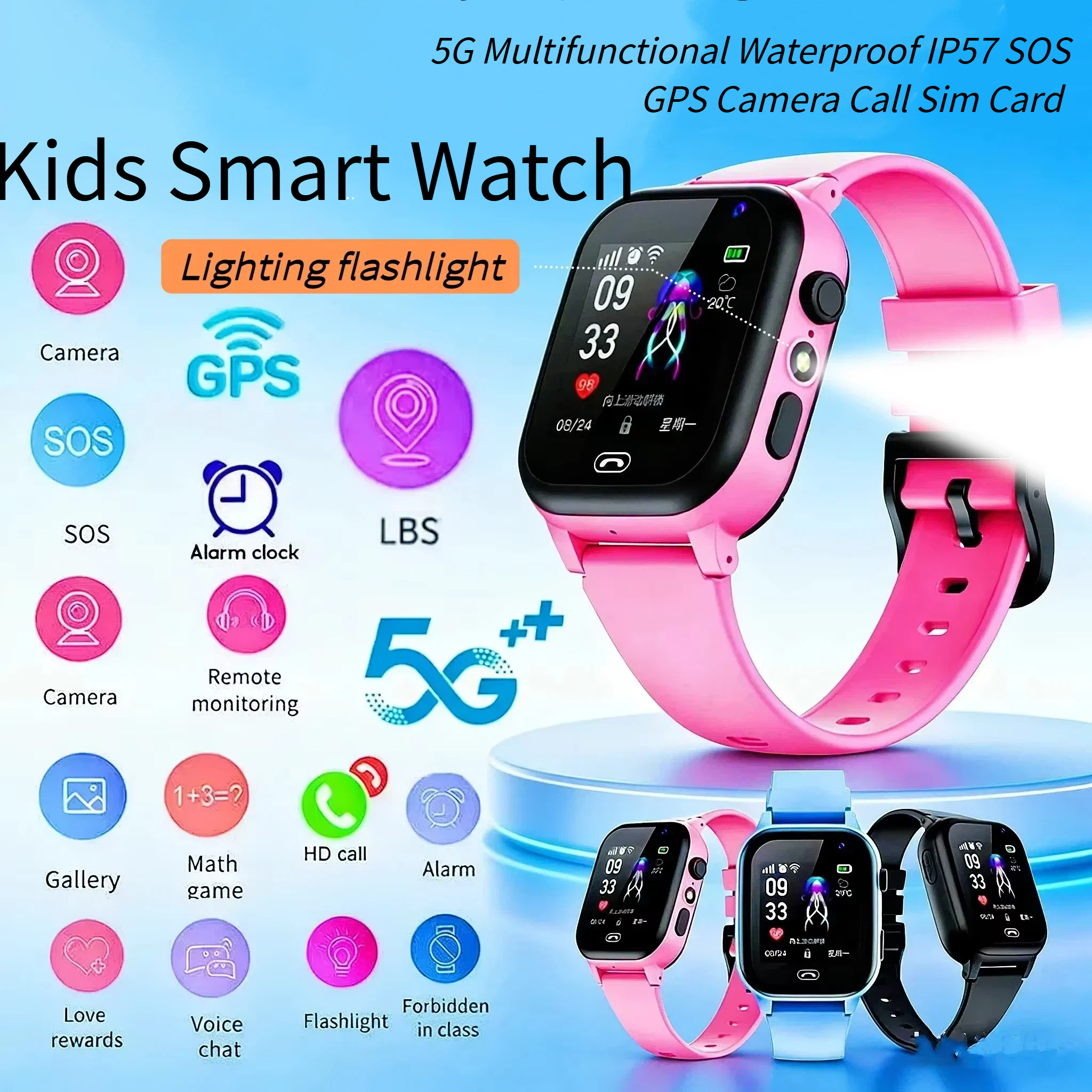 Lenovo Kids Smart Watch 5G GPS - Smartwatch Watches For Children review and price