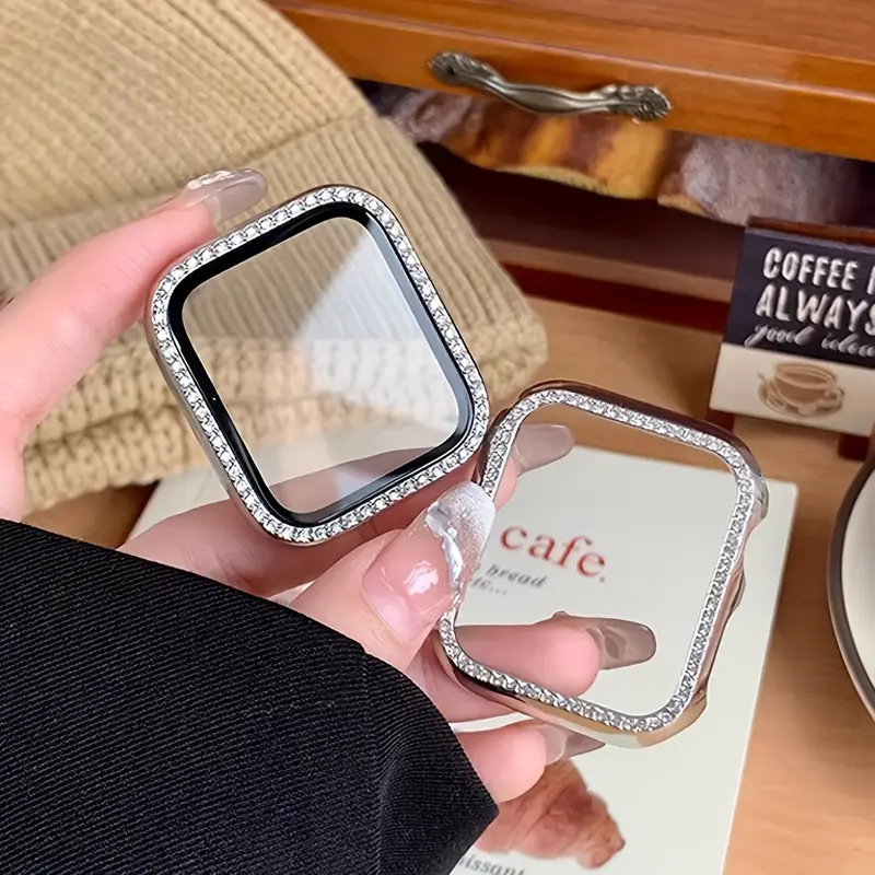 Glass+Diamond Case For Apple w - Iwatch Smartwatch Series 7 review and price