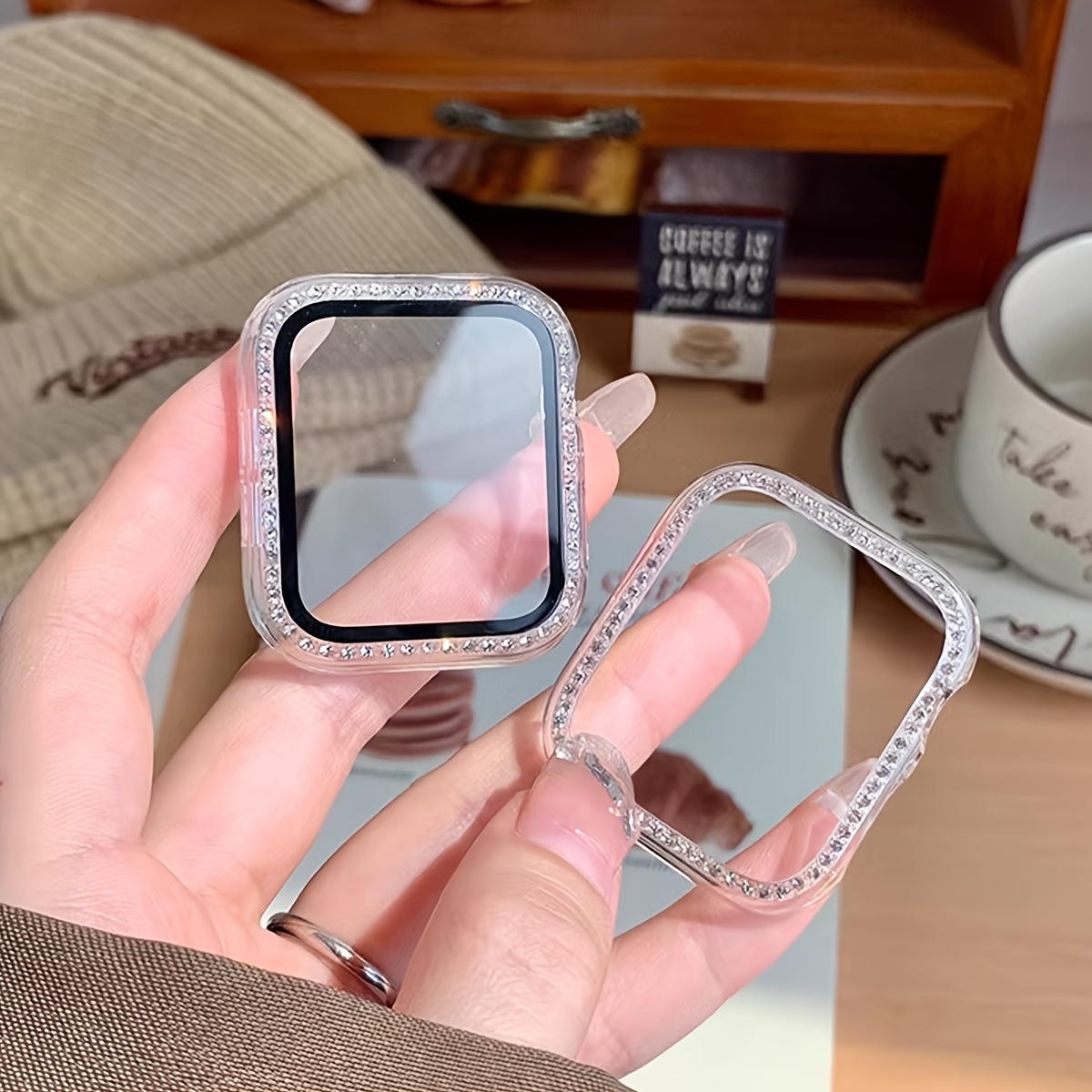 Glass+Diamond Case For Apple w - Iwatch Smartwatch Series 7 review and price