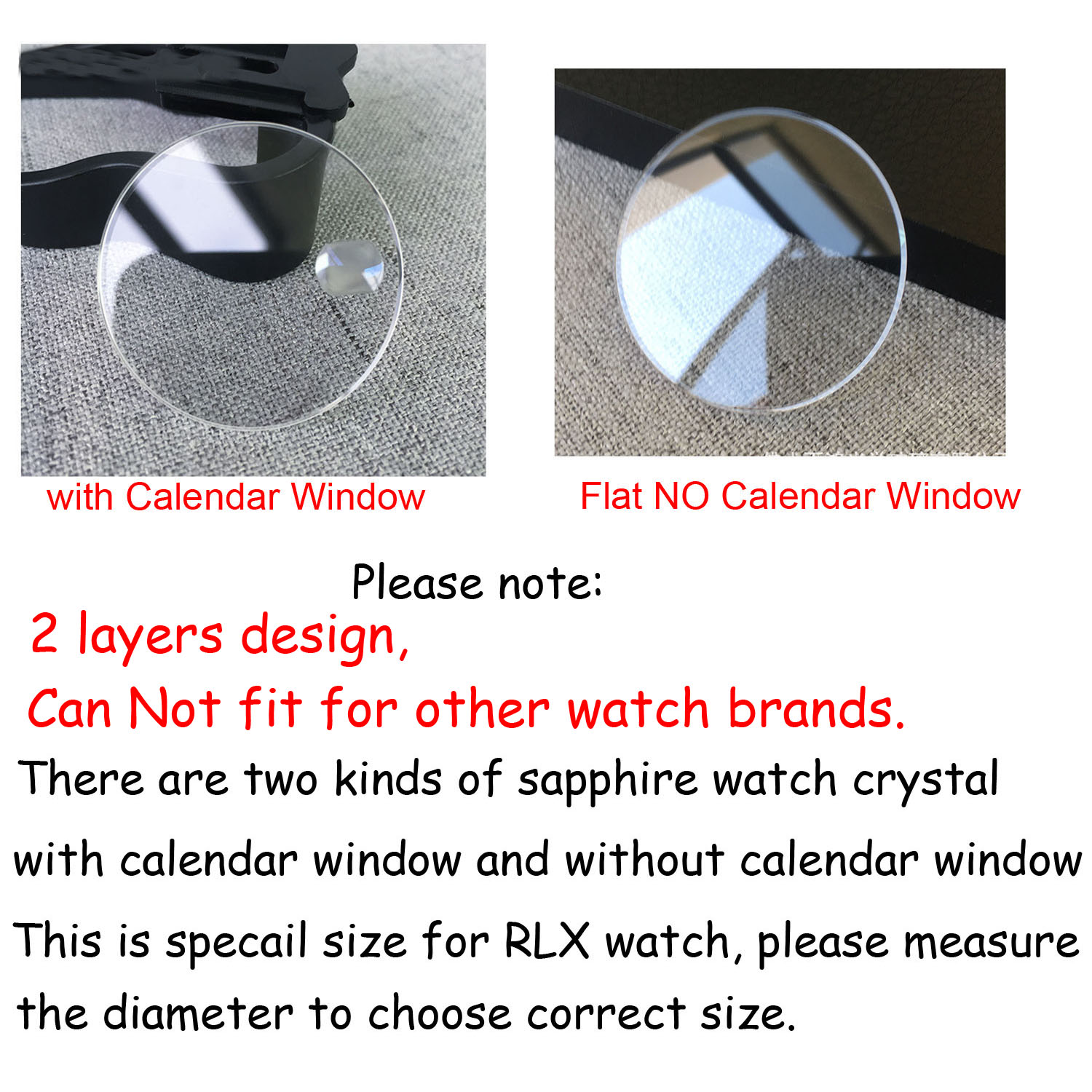 Round Flat Sapphire Replacemen - Watch Crystal Replacement review and price