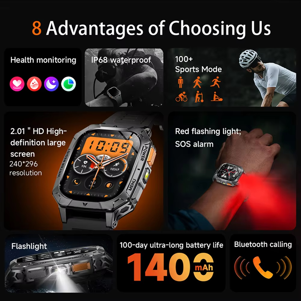 Hot Rugged Outdoor Smart Watch - Smartwatch Rugged Watches For Men review and price