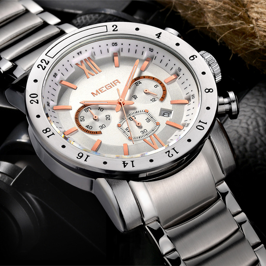 MEGIR Stainless Steel Casual W - Smartwatch Watches For Men Digital review and price