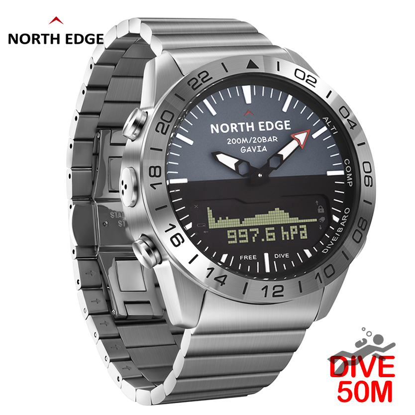 NORTH EDGE Mens Dive Watch Mil - Smartwatch Watches For Men Digital review and price