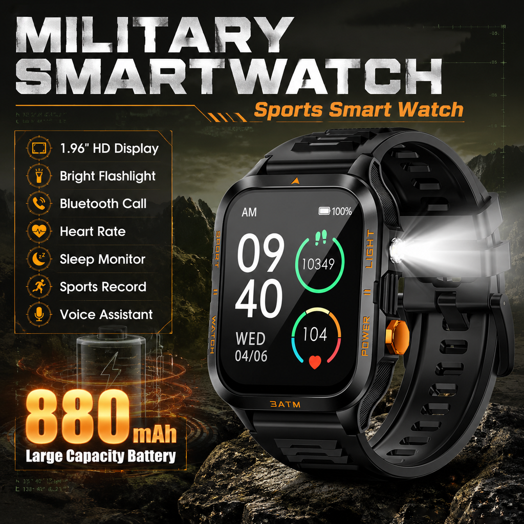 LIGE Rugged Military Smart Wat - Smartwatch Rugged Watches For Men review and price