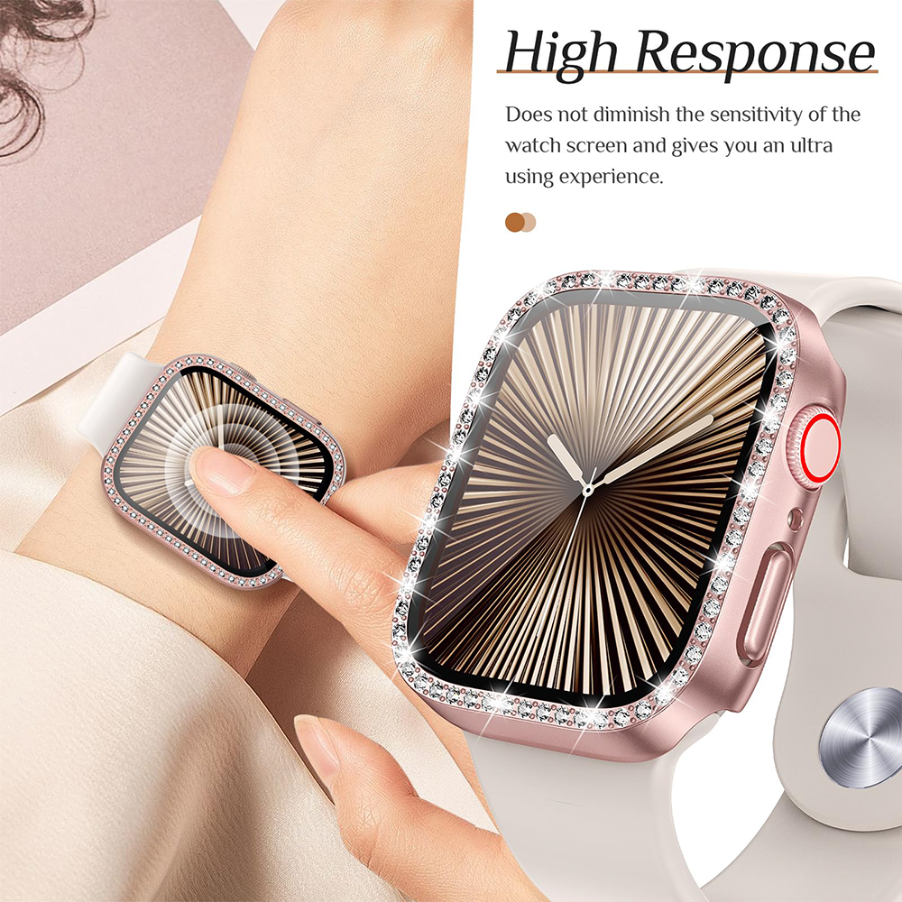 Diamond Case+Glass For Apple w - Iwatch Smartwatch Series 7 review and price