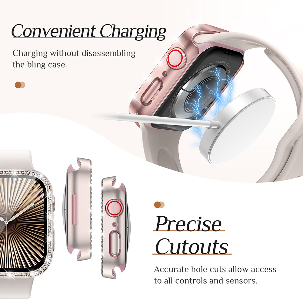 Diamond Case+Glass For Apple w - Iwatch Smartwatch Series 7 review and price