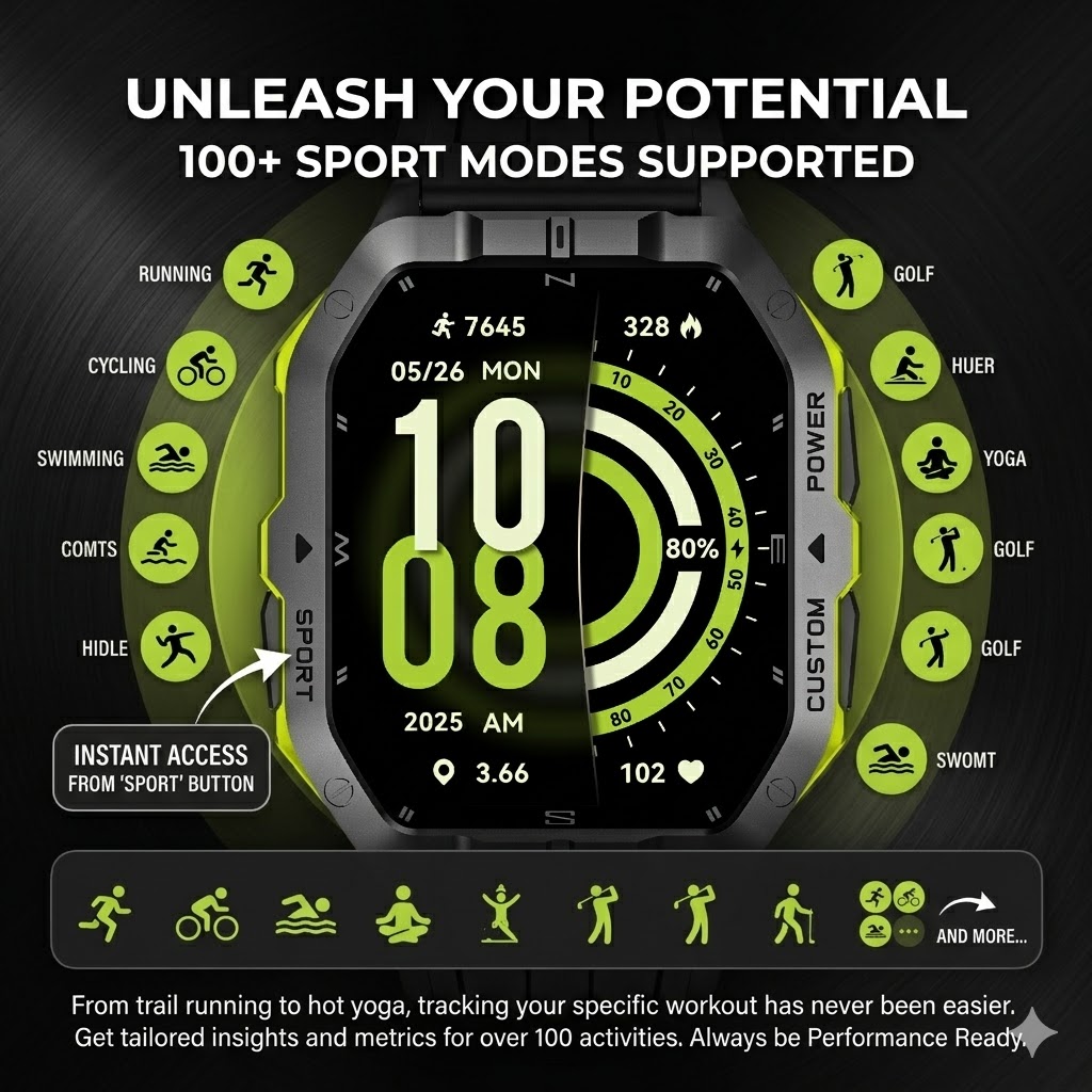 LEADOYS GPS Rugged Smart Watch - Smartwatch Rugged Watches For Men review and price