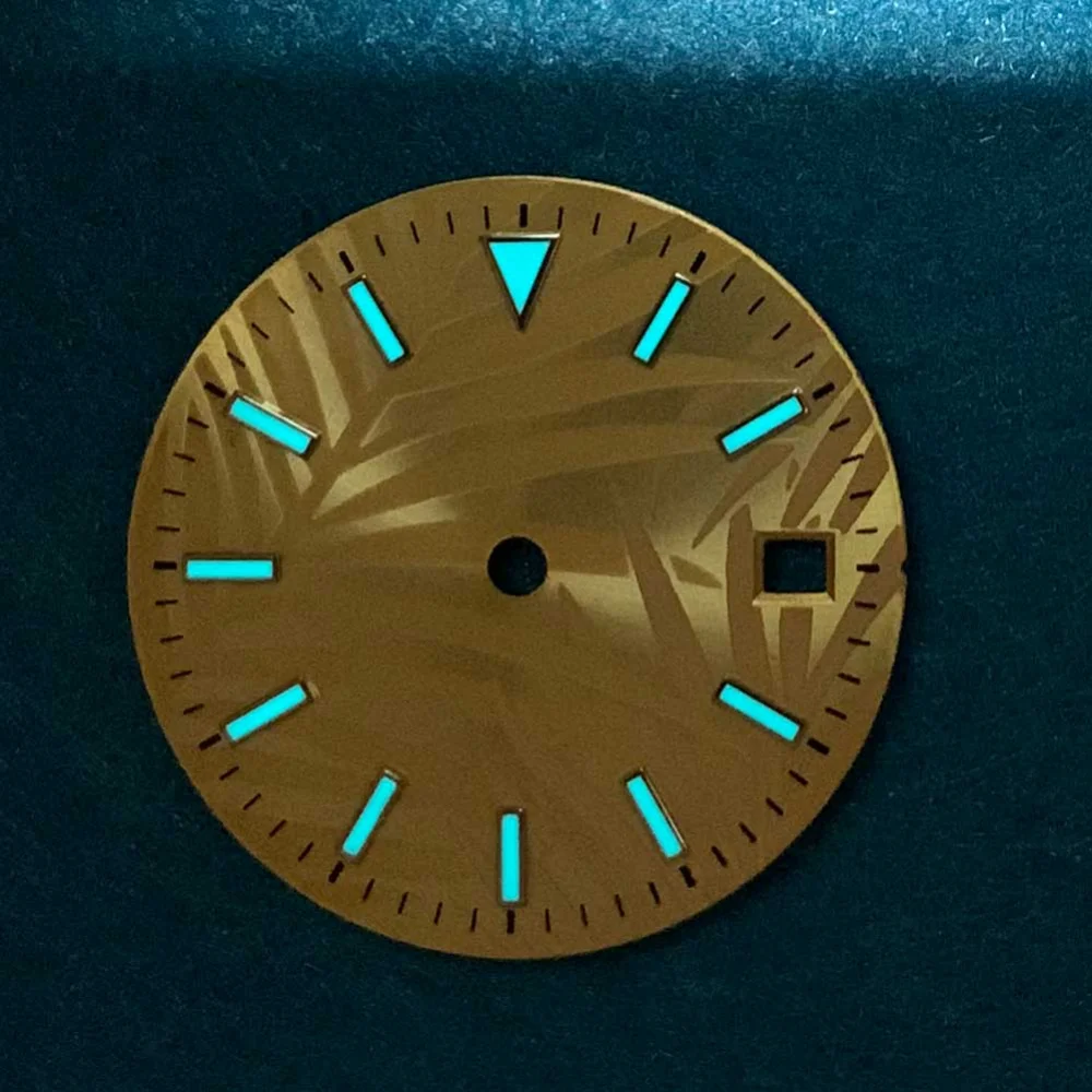 28.5mm Watch Dial Blue Green L - Luminous Dial Face review and price