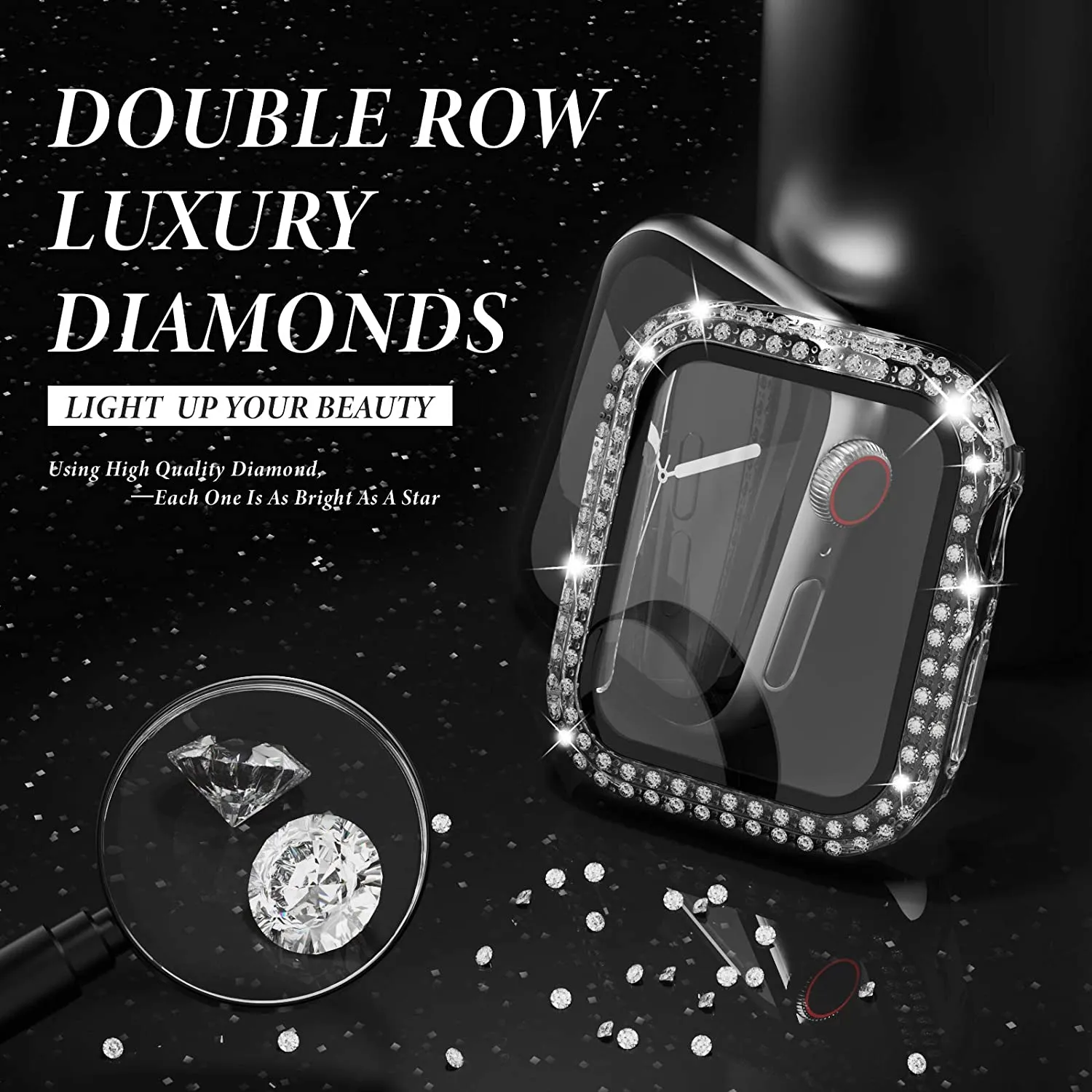 Glass+Diamond Cover For Apple  - Iwatch Smartwatch Series 7 review and price