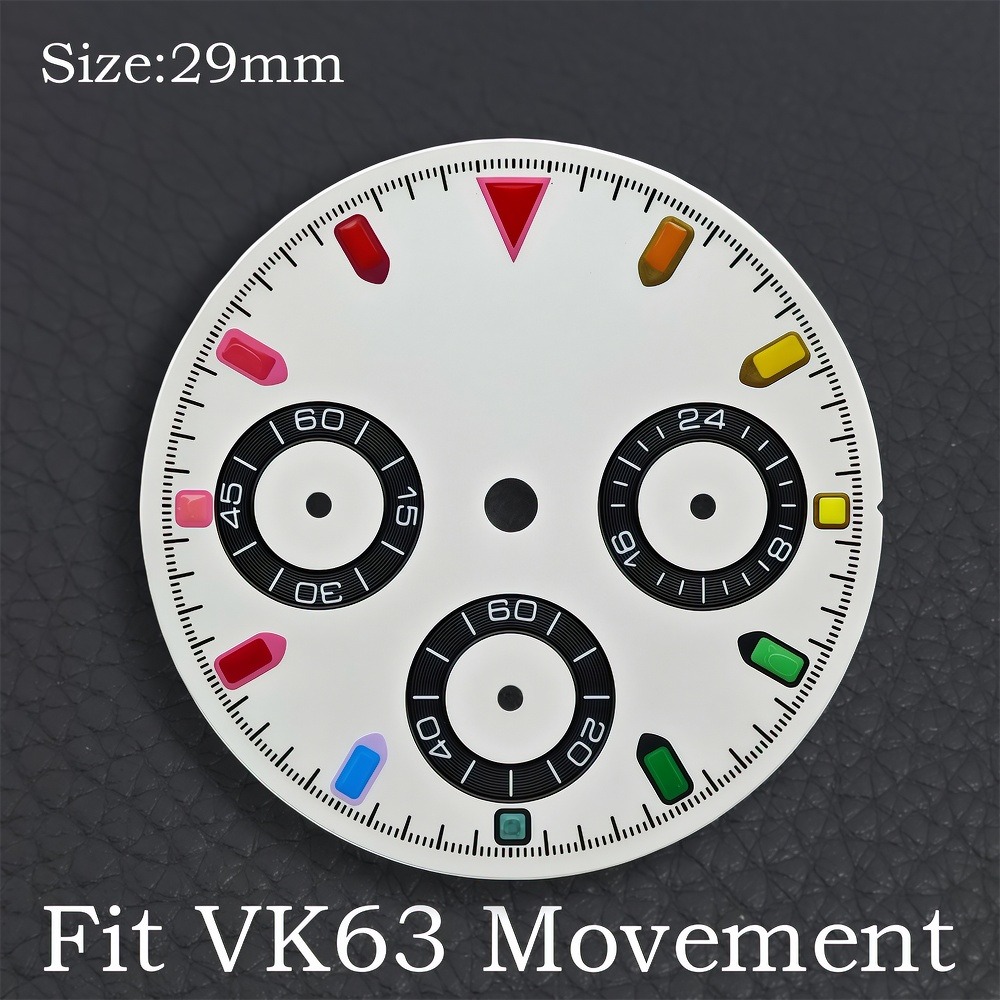 VK63 29mm Dial Watch Hands Gre - Luminous Dial Face review and price