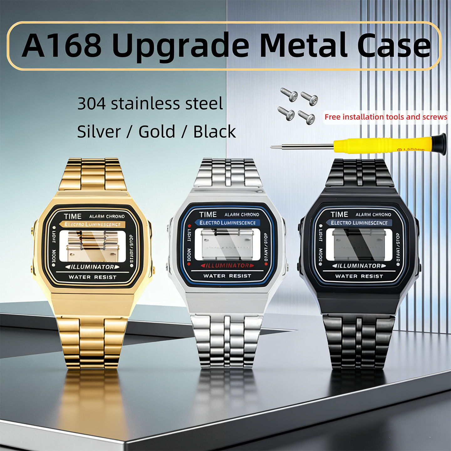 A168 Modified Metal Case for C - Watch Crystal Replacement review and price