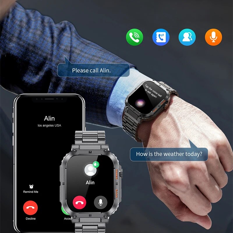 LIGE Outdoor Sports Fitness Sm - Smartwatch Watches For Men Digital review and price