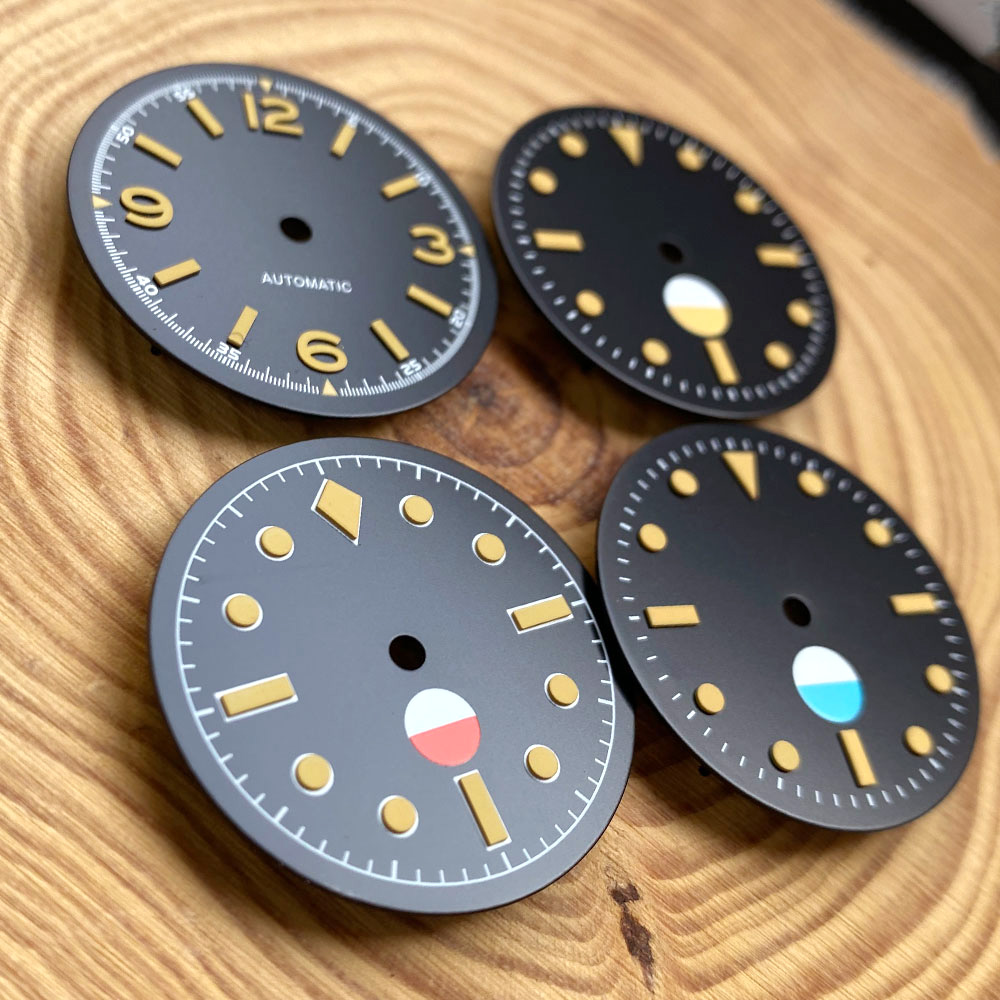 Vintage Black MOD Watch Dial F - Luminous Dial Face review and price