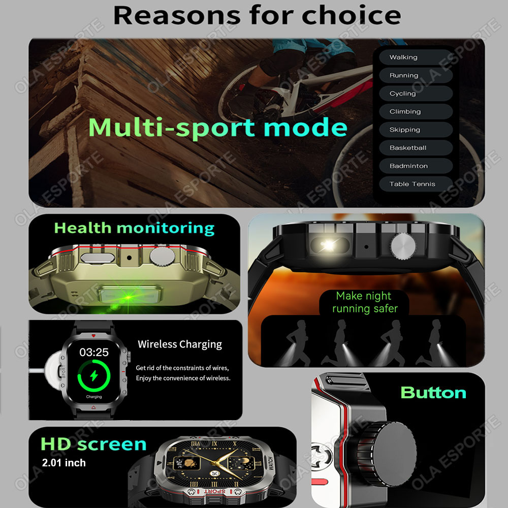 2026 Rugged Military Smart Wat - Smartwatch Rugged Watches For Men review and price
