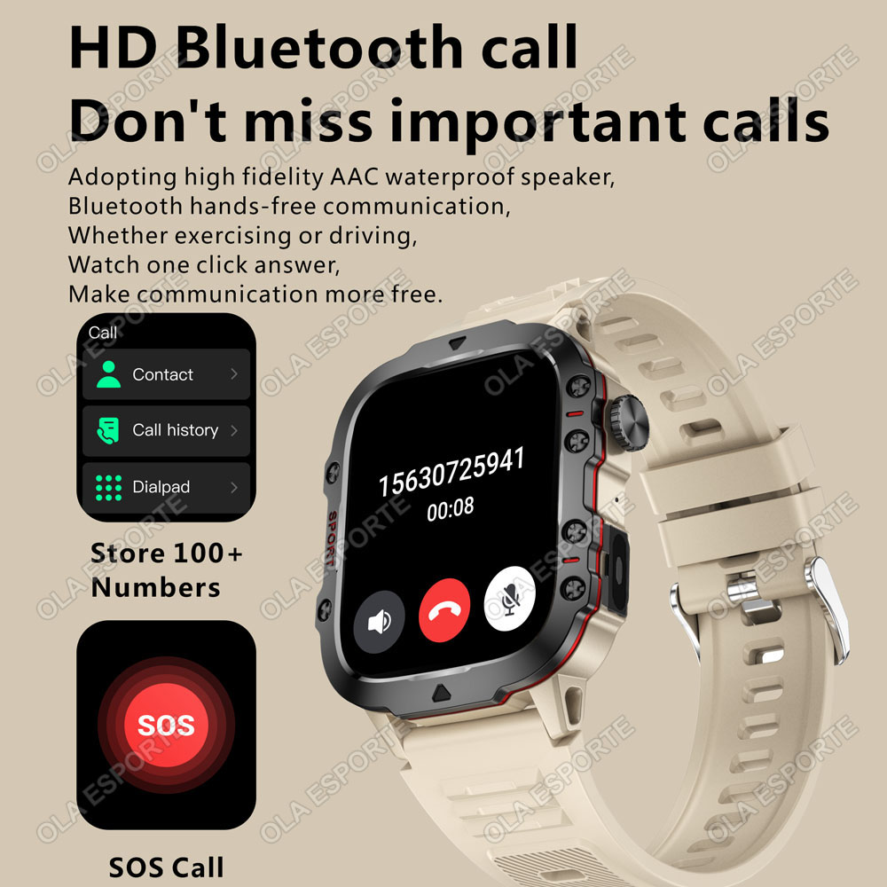 2026 Rugged Military Smart Wat - Smartwatch Rugged Watches For Men review and price