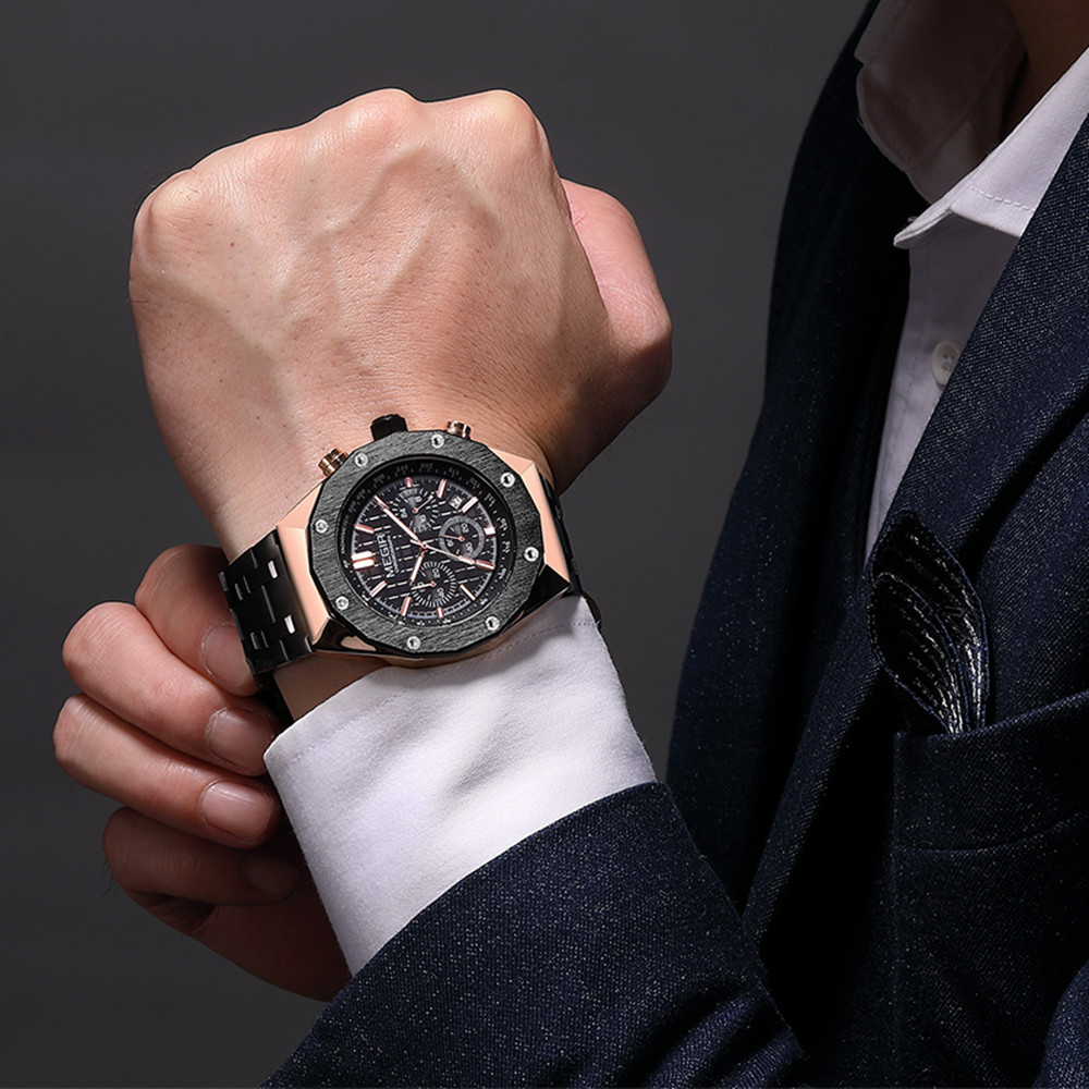 MEGIR Chronograph Luxury Men S - Smartwatch Watches For Men Digital review and price