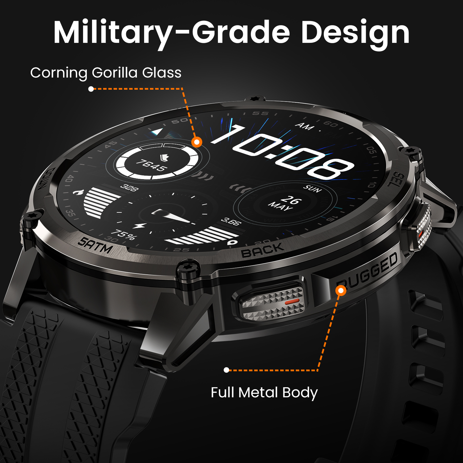 KOSPET TANK T4C Smartwatch Men - Smartwatch Rugged Watches For Men review and price