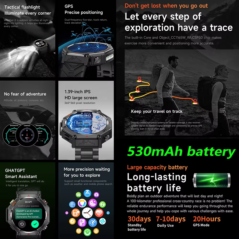2026 T-Rex 3 Ultra Men Smart W - Smartwatch Rugged Watches For Men review and price