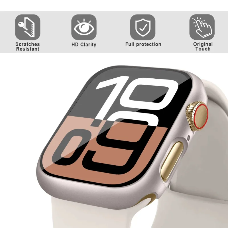 Glass + Case for Apple Watch 4 - Iwatch Smartwatch Series 7 review and price