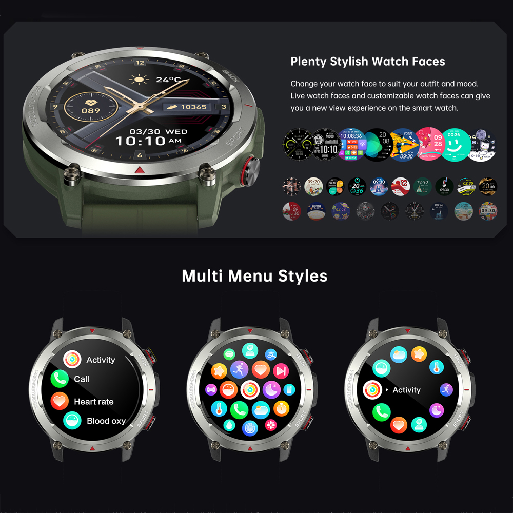 1.43 Inch HD Screen IP68 Water - Smartwatch Watches For Men Digital review and price