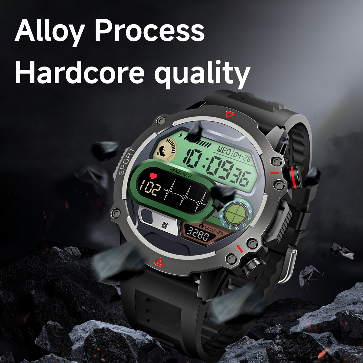 AMOLED SmartWatch Rugged Milit - Smartwatch Rugged Watches For Men review and price