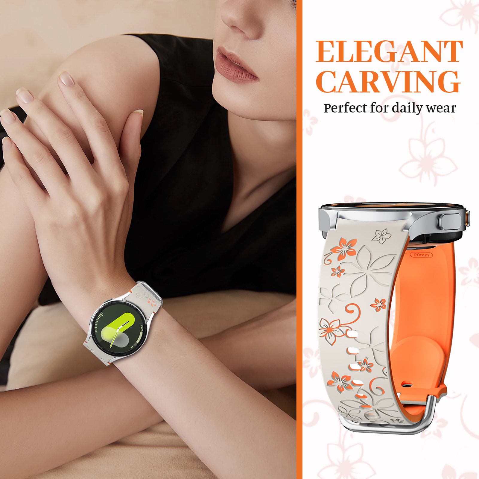 Engraved Silicone Band for Sam - Smartwatch Samsung Watches For Men review and price