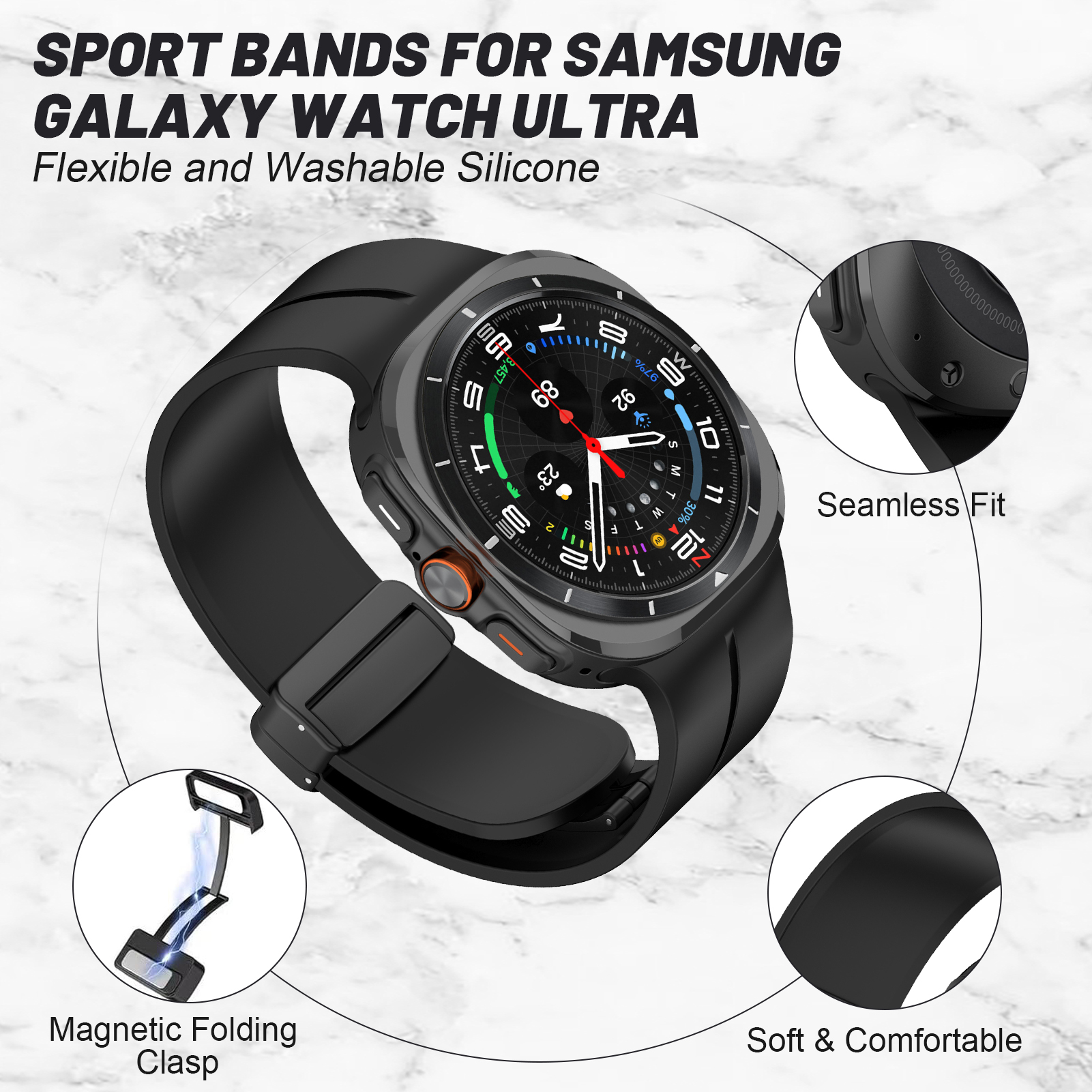 Magnetic For Samsung Galaxy wa - Smartwatch Samsung Watches For Men review and price