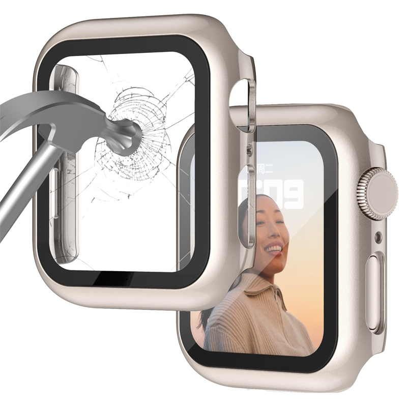 Tempered Glass+ cover For Appl - Iwatch Smartwatch Series 7 review and price