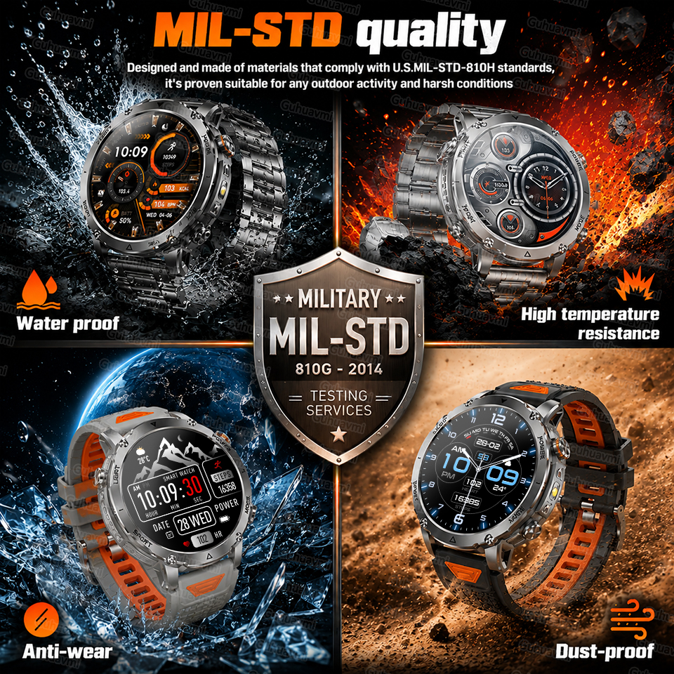 New Rugged Military SmartWatch - Smartwatch Rugged Watches For Men review and price
