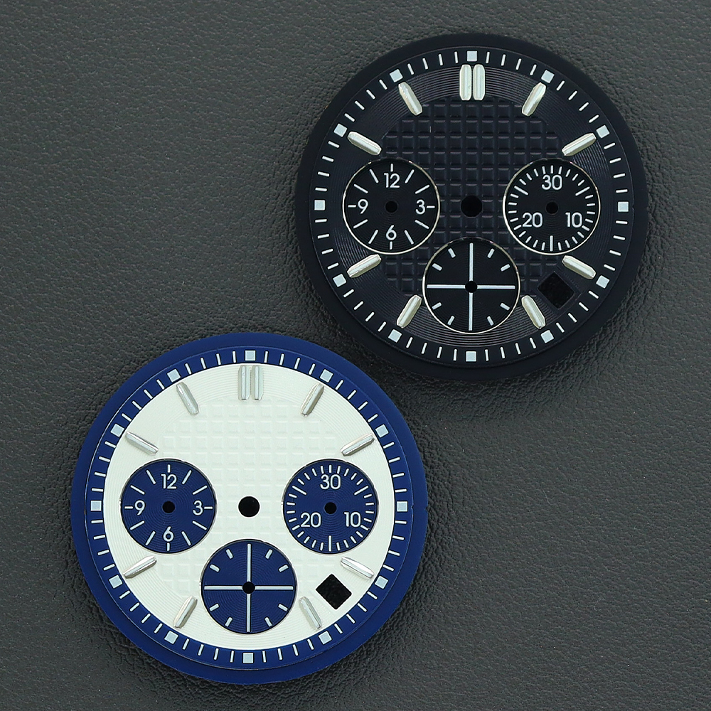 29.8mm Chronograph Watch Dial  - Luminous Dial Face review and price