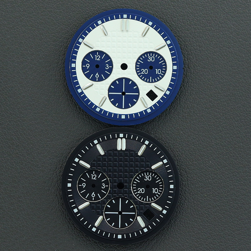29.8mm Chronograph Watch Dial  - Luminous Dial Face review and price