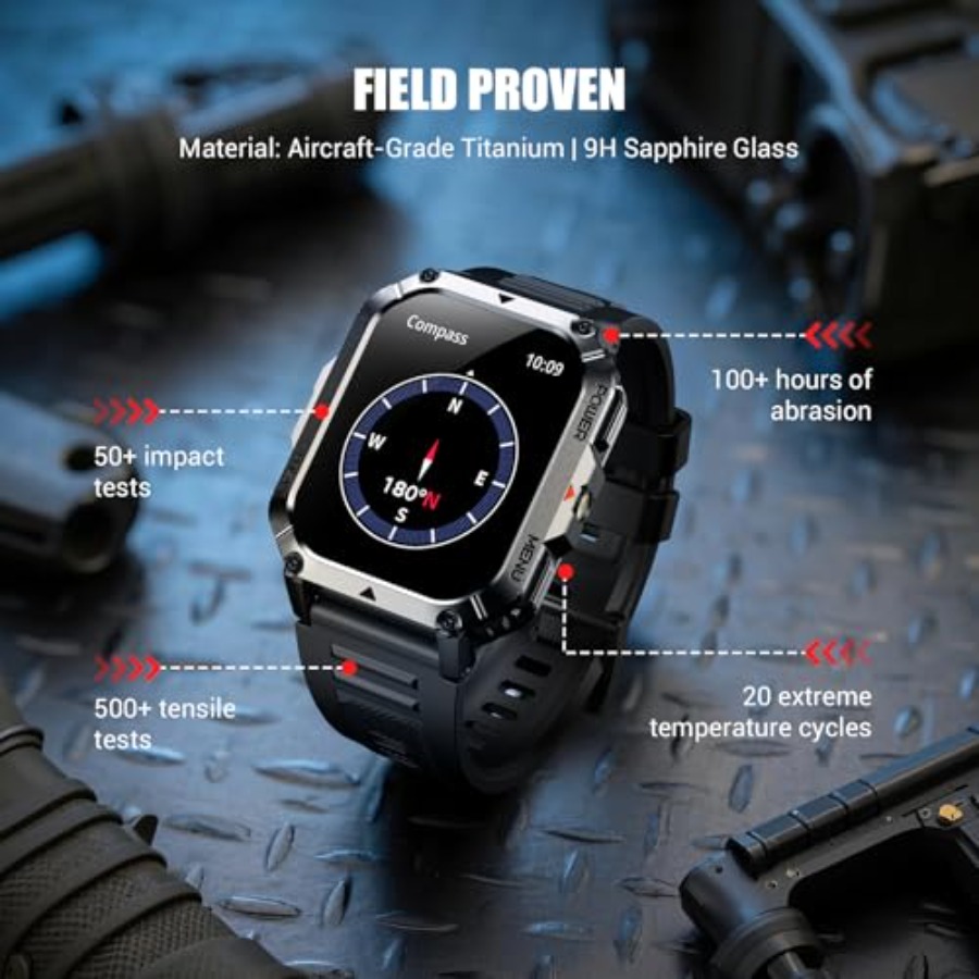 Military Tactical Smart Watche - Smartwatch Rugged Watches For Men review and price